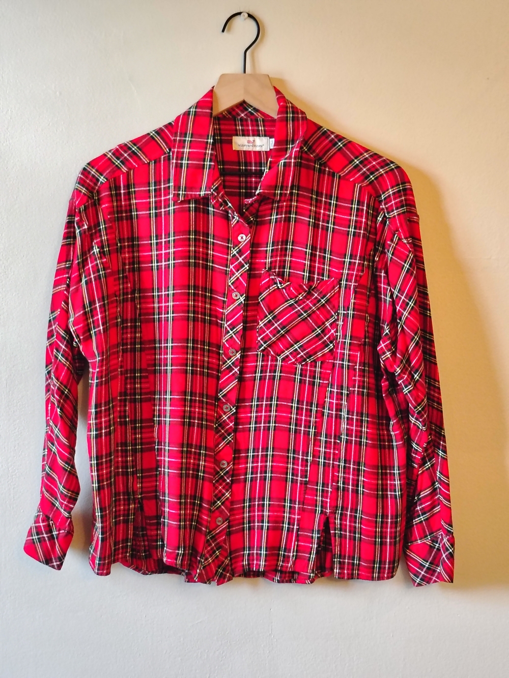 Vineyard Vines Red Plaid Button-Down Shirt